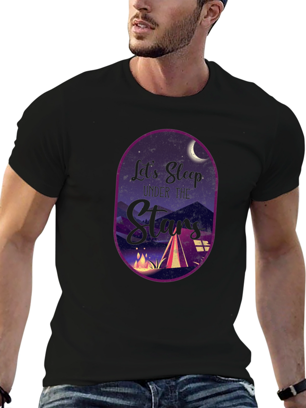 Lets Sleep Under the Stars Graphic T-Shirt