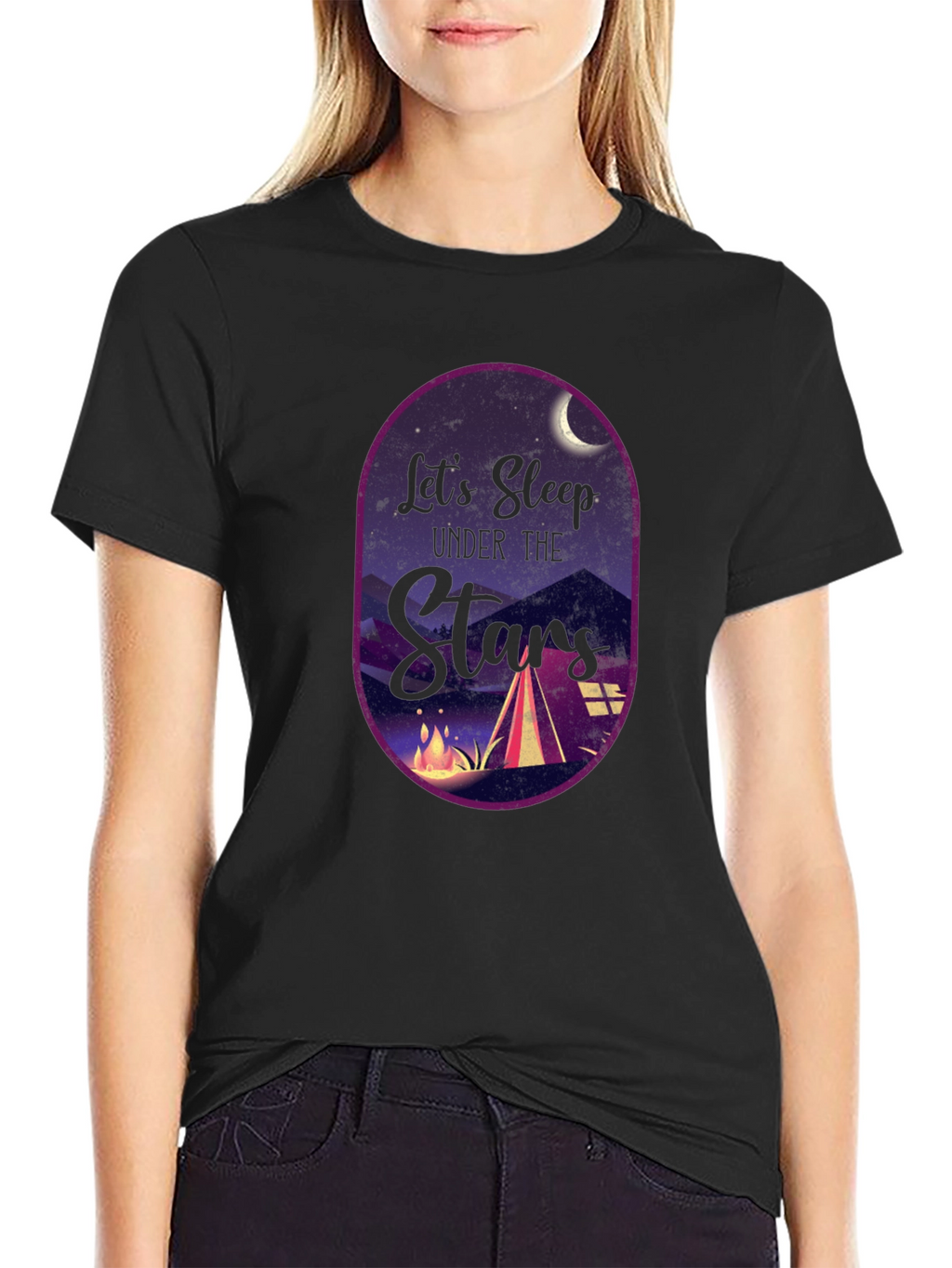 Lets Sleep Under the Stars Graphic T-Shirt