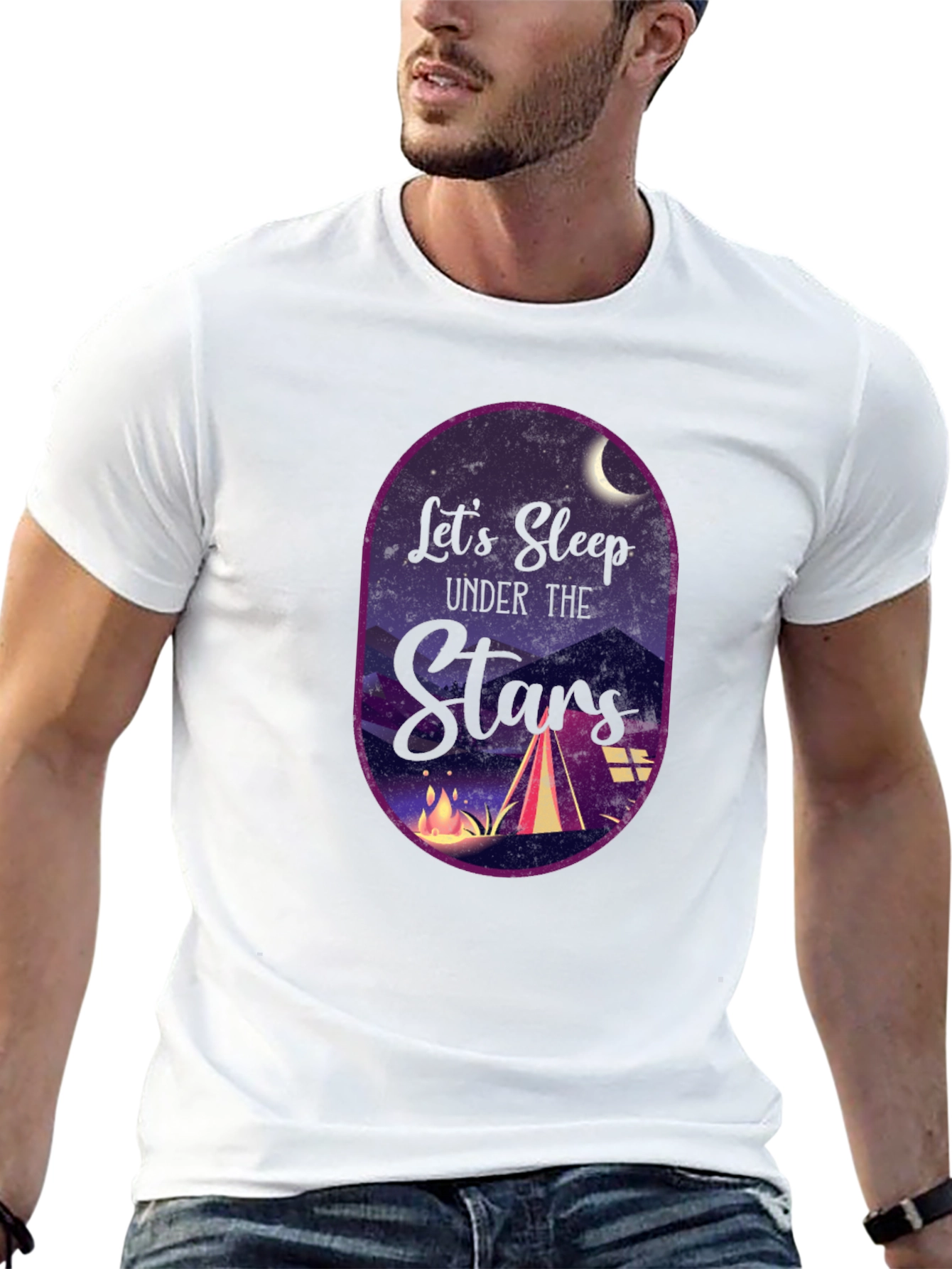 Lets Sleep Under the Stars Graphic T-Shirt