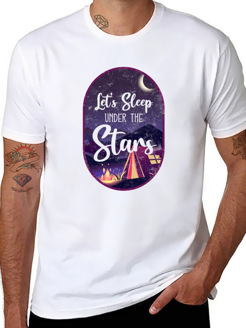 Lets Sleep Under the Stars Graphic T-Shirt