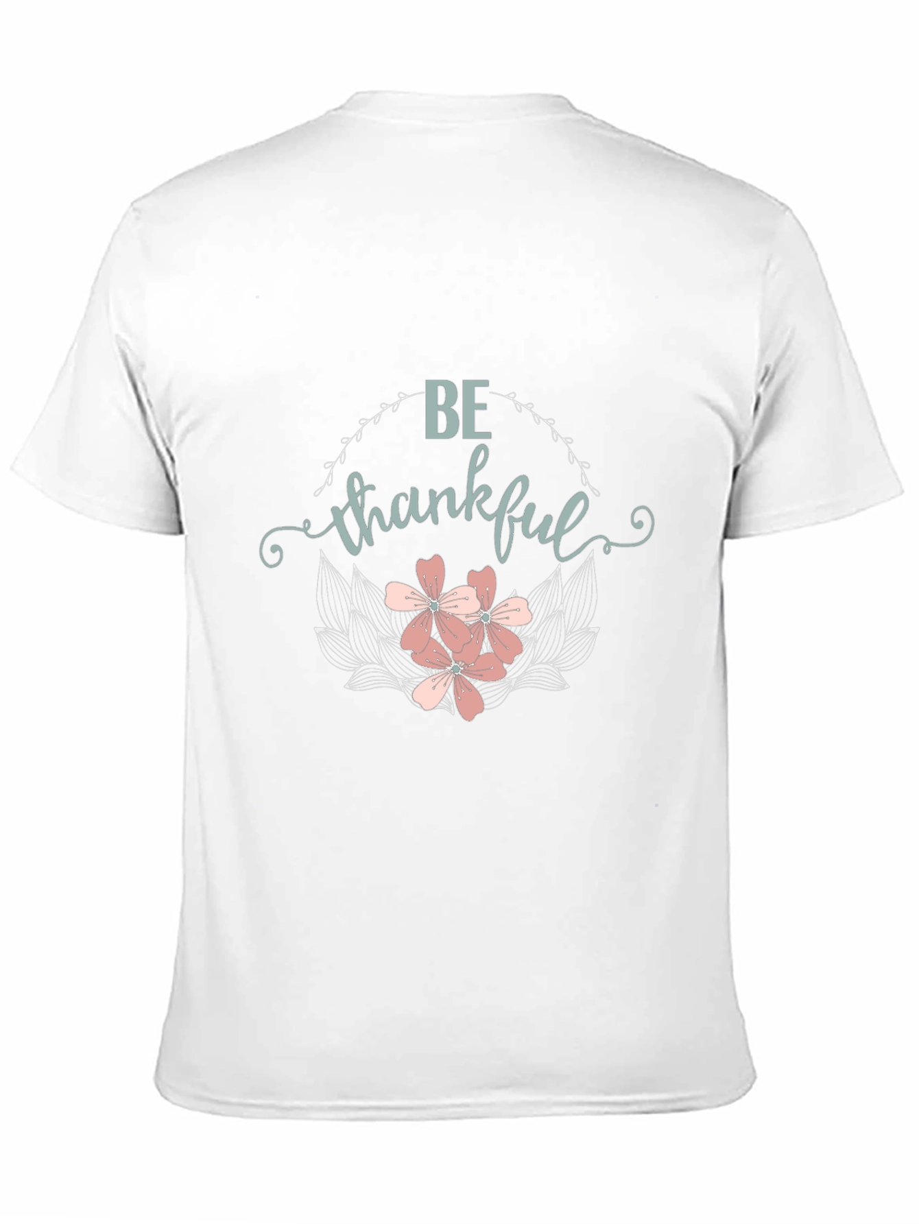 Be Thankful Floral Graphic T-Shirt