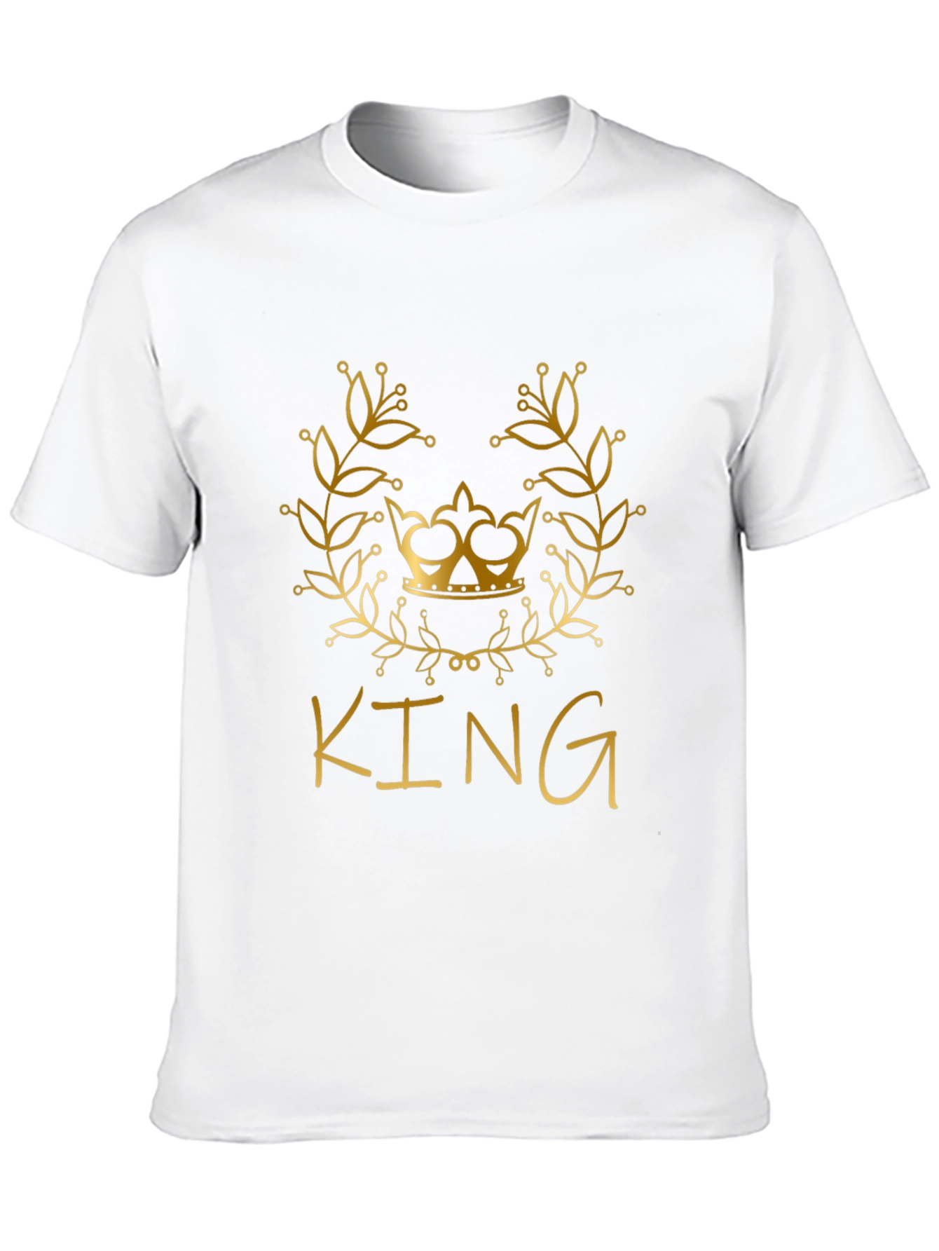 King Graphic Tee - Stylish Gold Crown Design T-Shirt