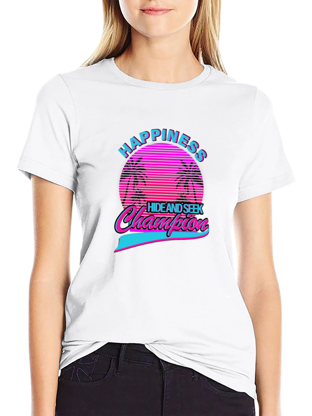 Happiness Hide & Seek Champion Retro Graphic T-Shirt