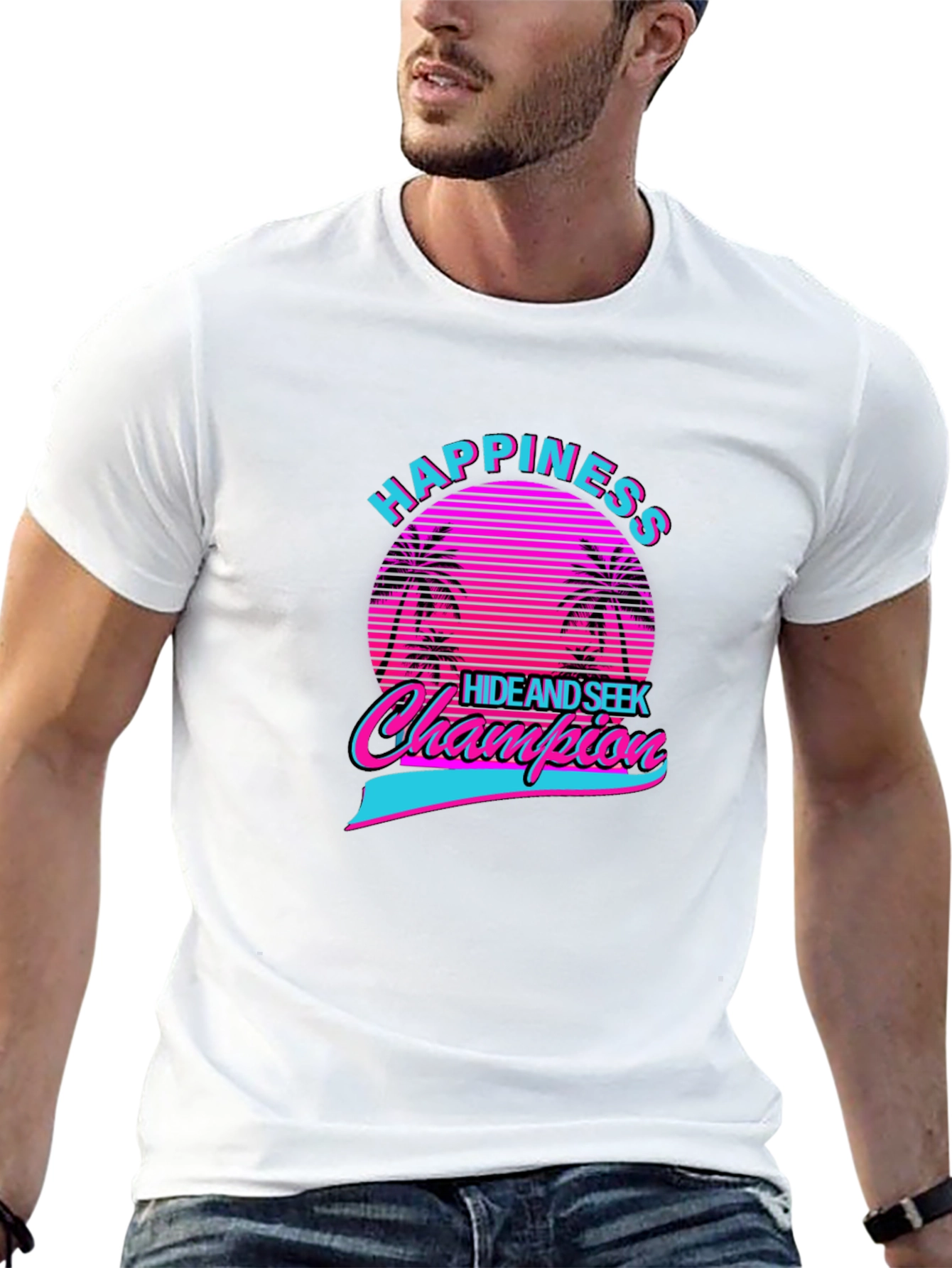 Happiness Hide & Seek Champion Retro Graphic T-Shirt