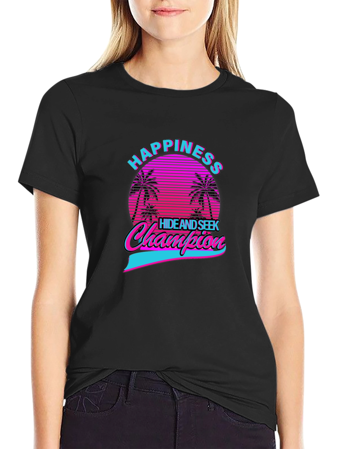 Happiness Hide & Seek Champion Retro Graphic T-Shirt