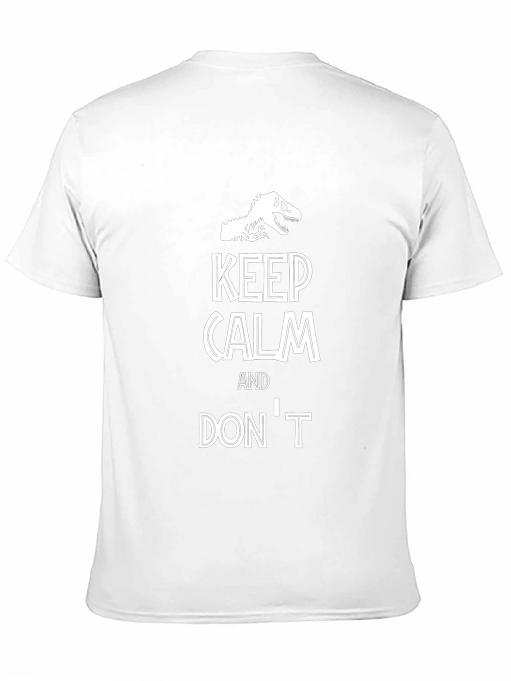 Keep Calm Dinosaur T-Shirt Funny Novelty Graphic Tee
