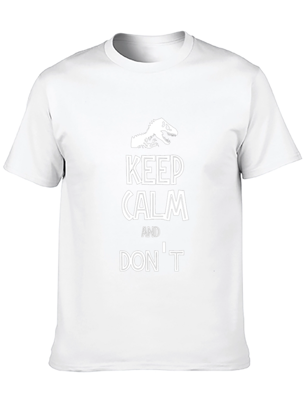 Keep Calm Dinosaur T-Shirt Funny Novelty Graphic Tee