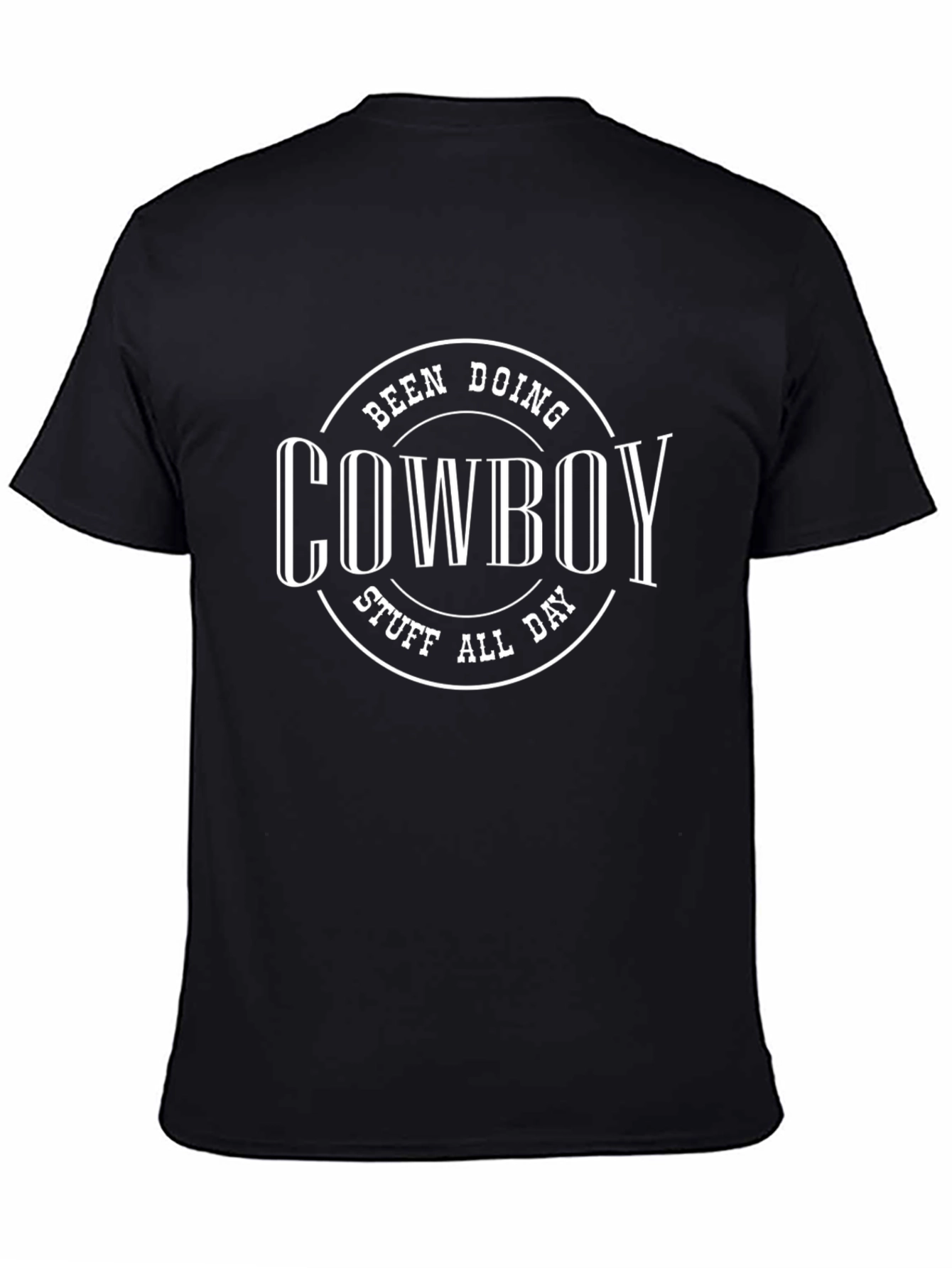 Cowboy Stuff All Day Mens Black T-Shirt