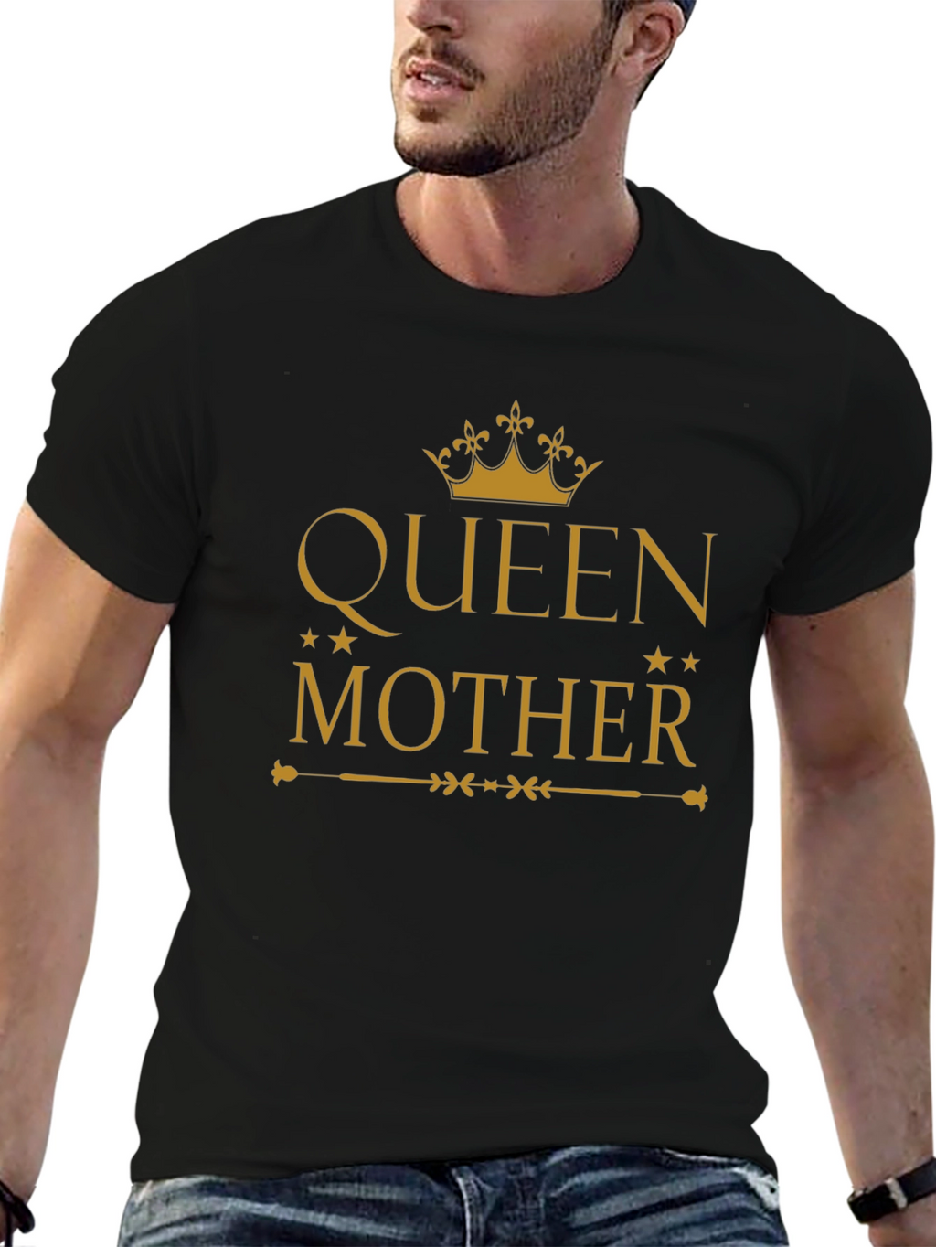 Queen Mother Graphic Tee - Black