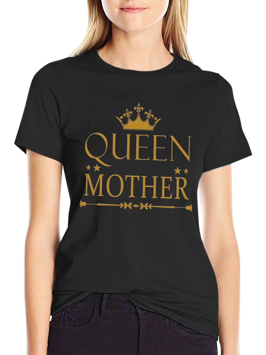 Queen Mother Graphic Tee - Black