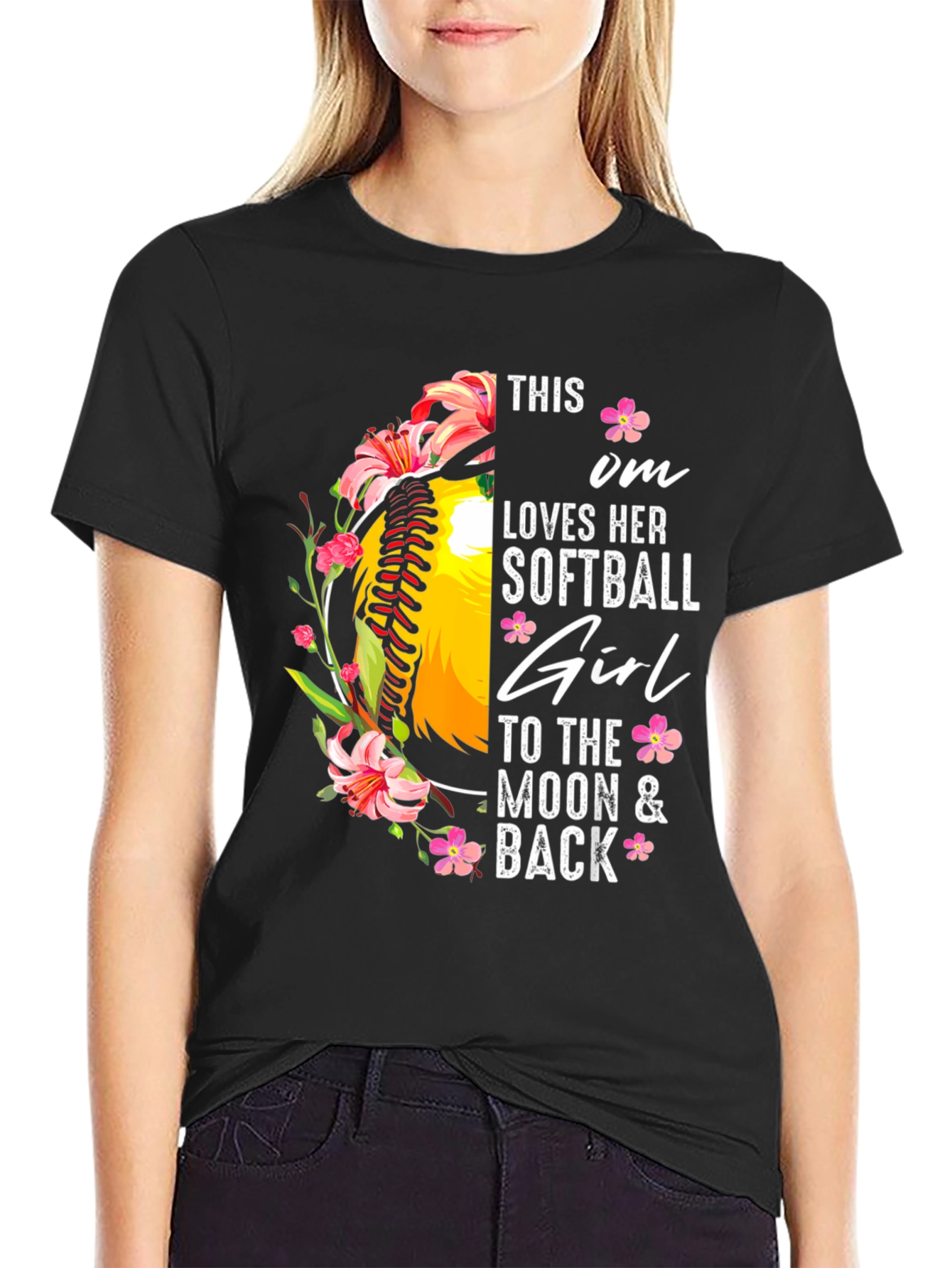 Softball Mom Graphic Tee - Gift for Softball Moms