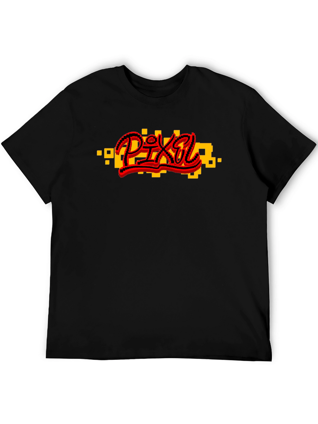 Pixel Art Graphic Black T-Shirt
