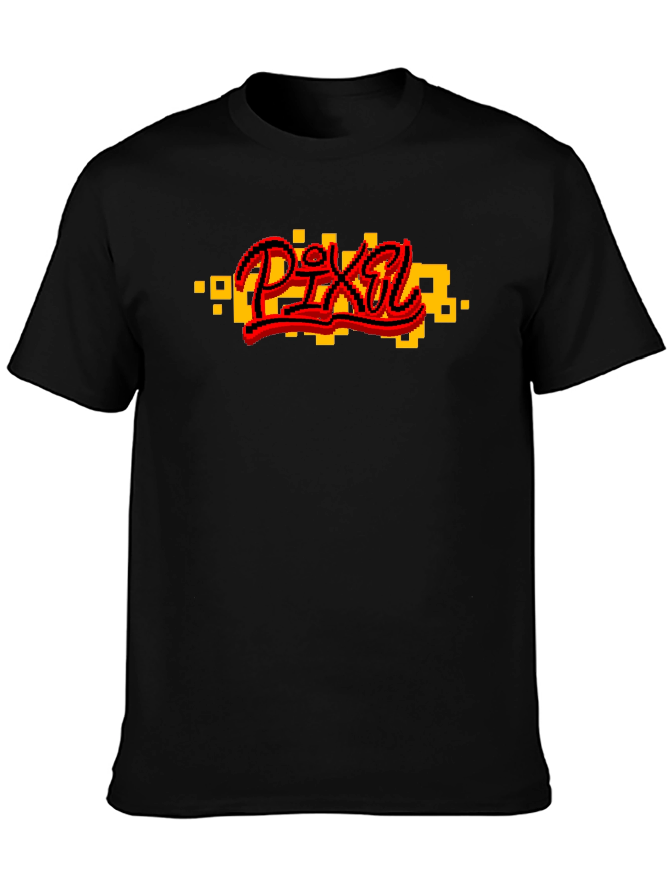 Pixel Art Graphic Black T-Shirt