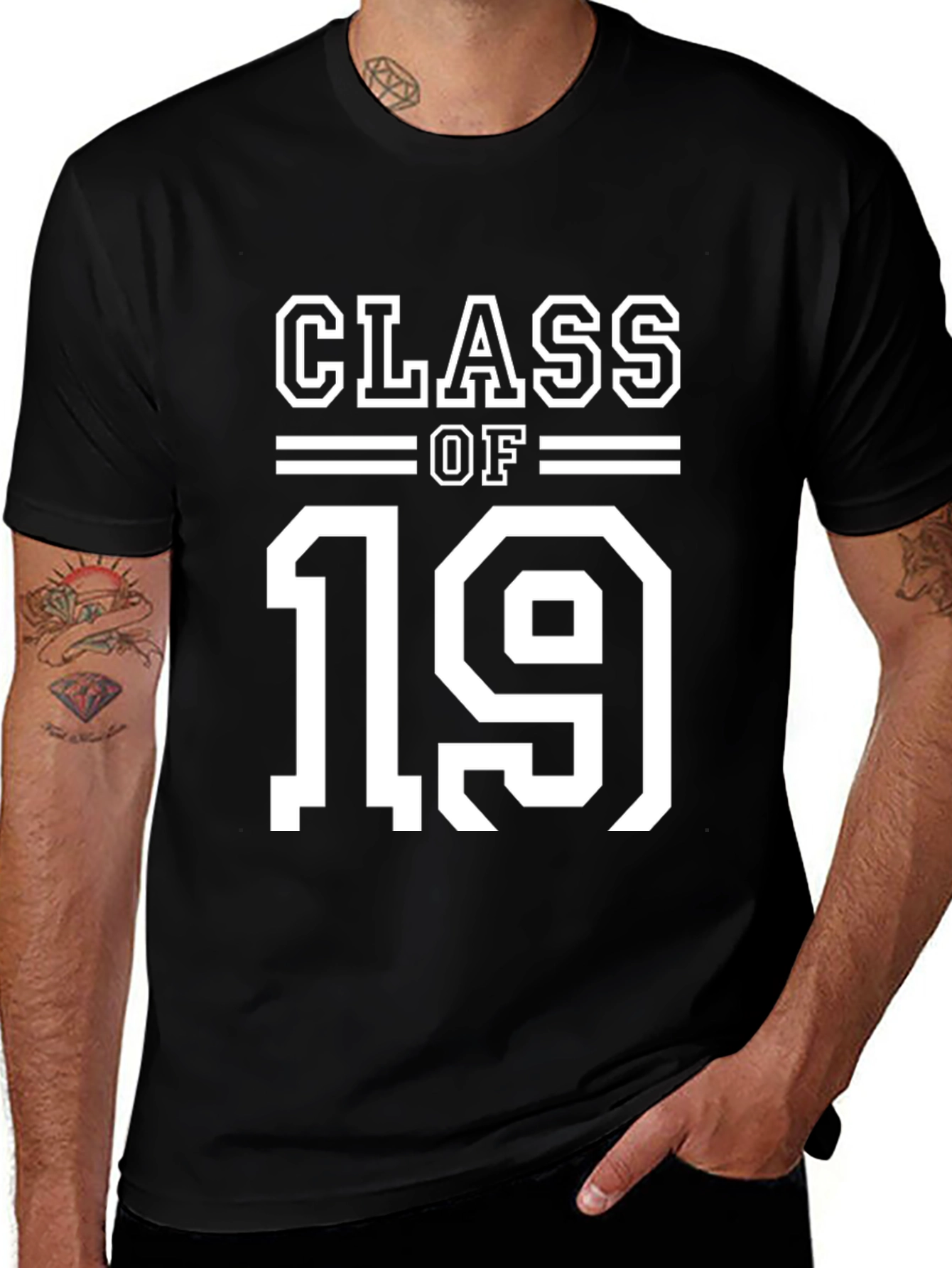 Class of 19 T-Shirt Black Graduation Tee