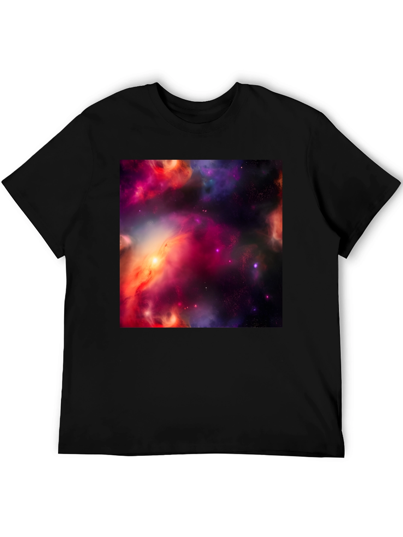 Nebula Print Black T-Shirt