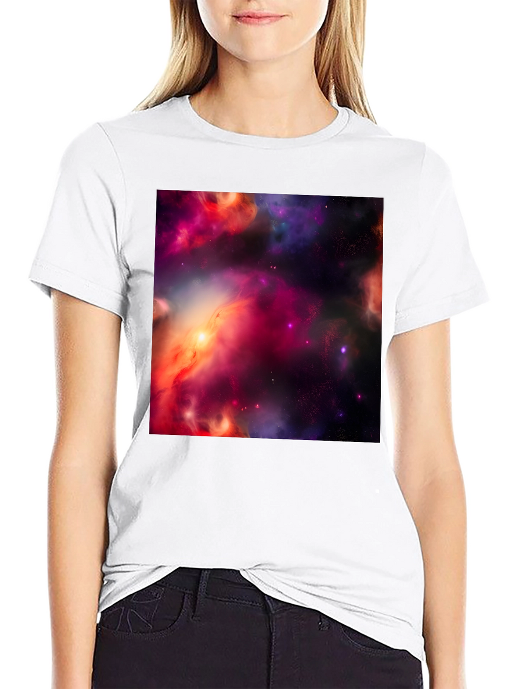 Nebula Print Black T-Shirt