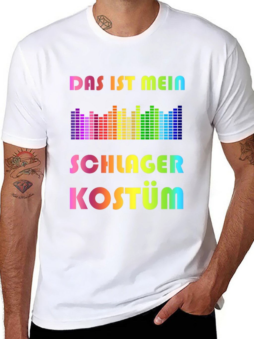 Schlager Kostüm Rainbow T-Shirt - Music Festival Outfit