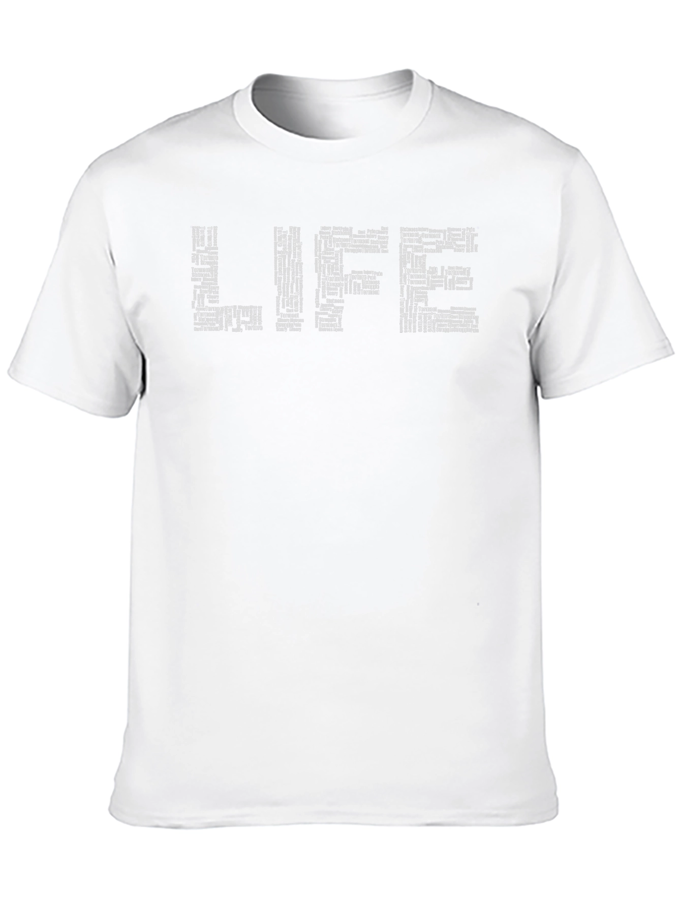 Life Typography Black T-Shirt