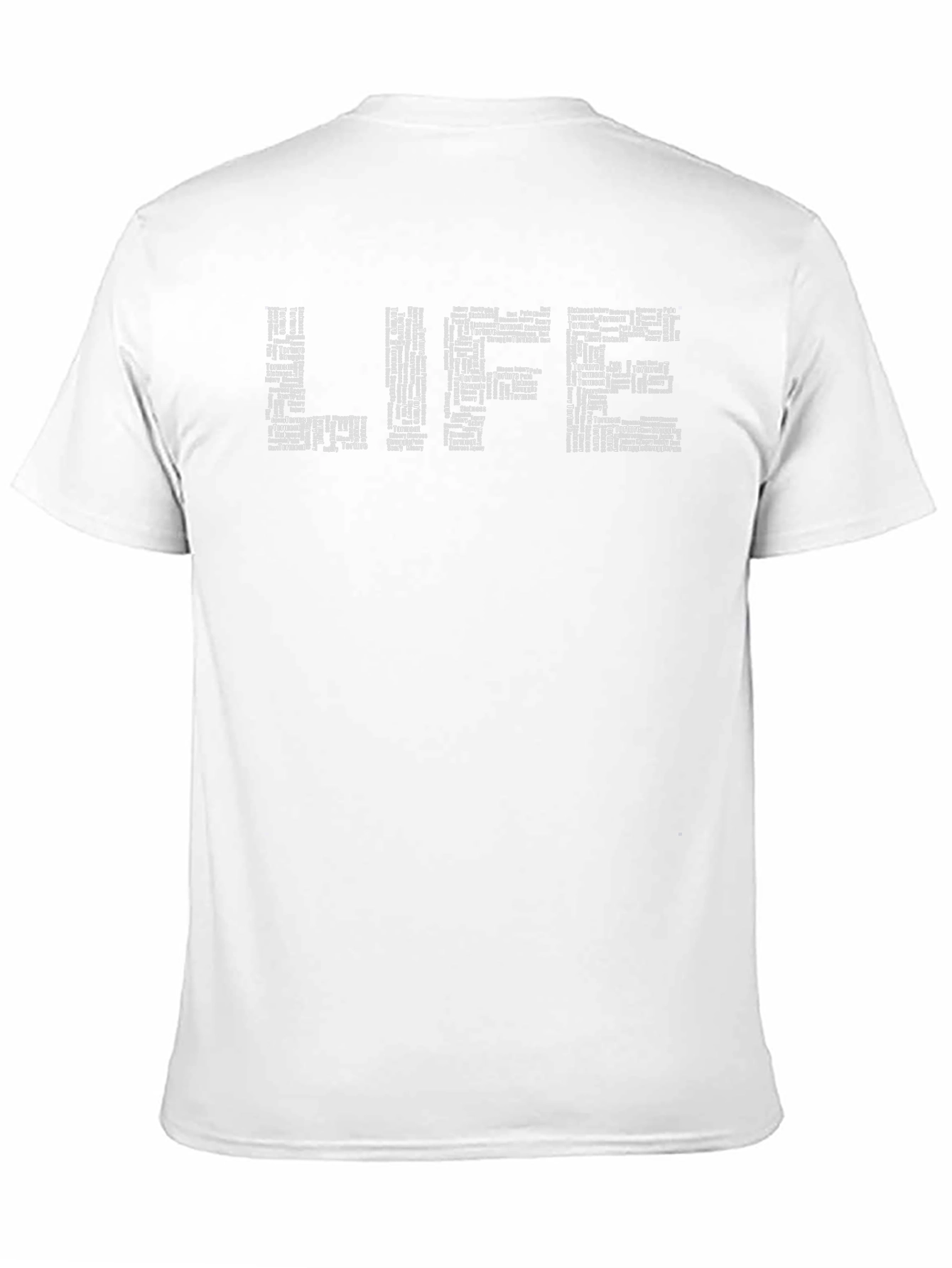 Life Typography Black T-Shirt