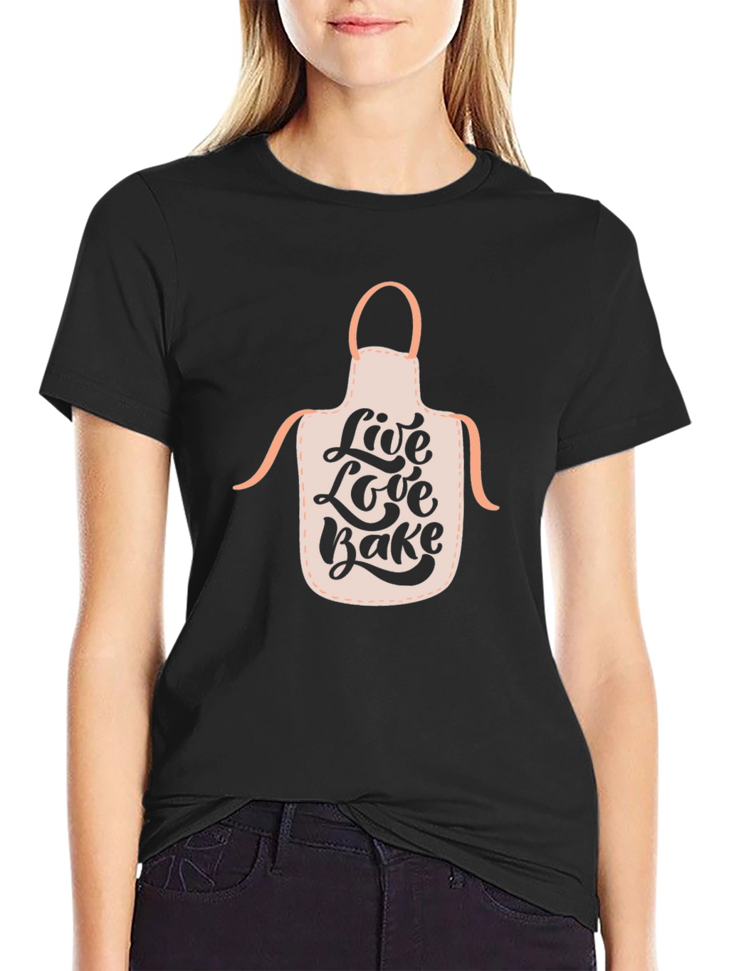 Live Love Bake Apron Graphic T-Shirt