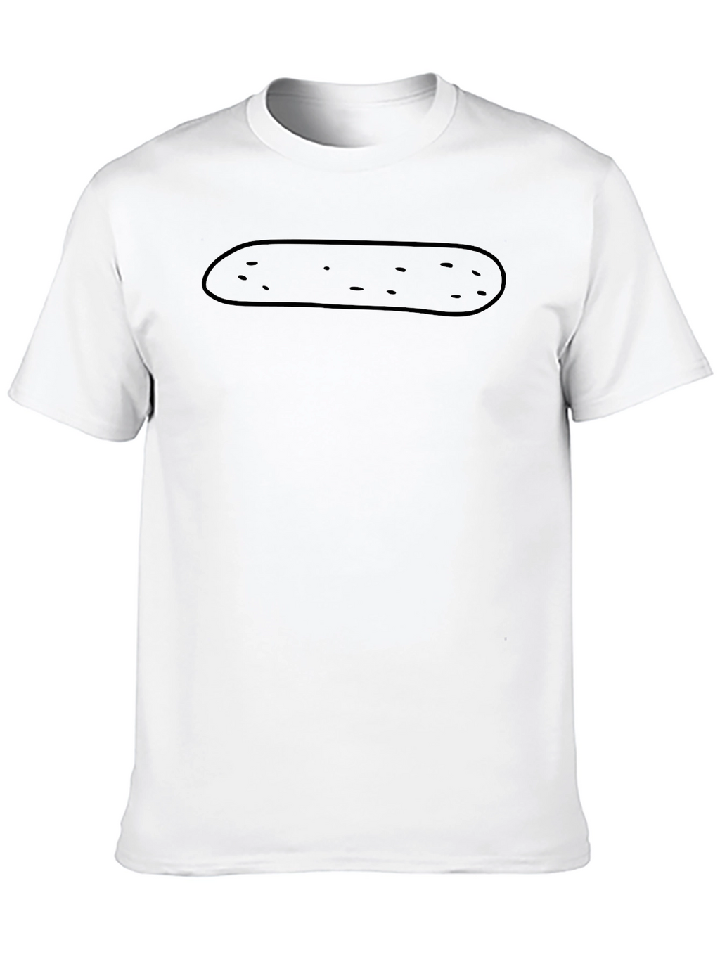 Funny Black Potato Outline Graphic T-Shirt