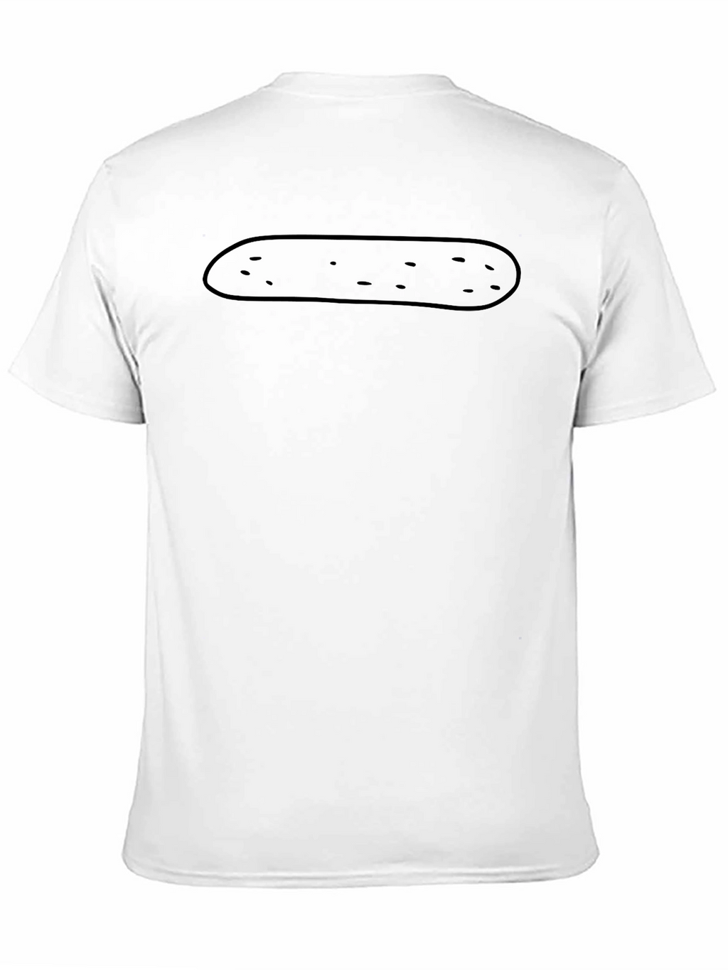 Funny Black Potato Outline Graphic T-Shirt