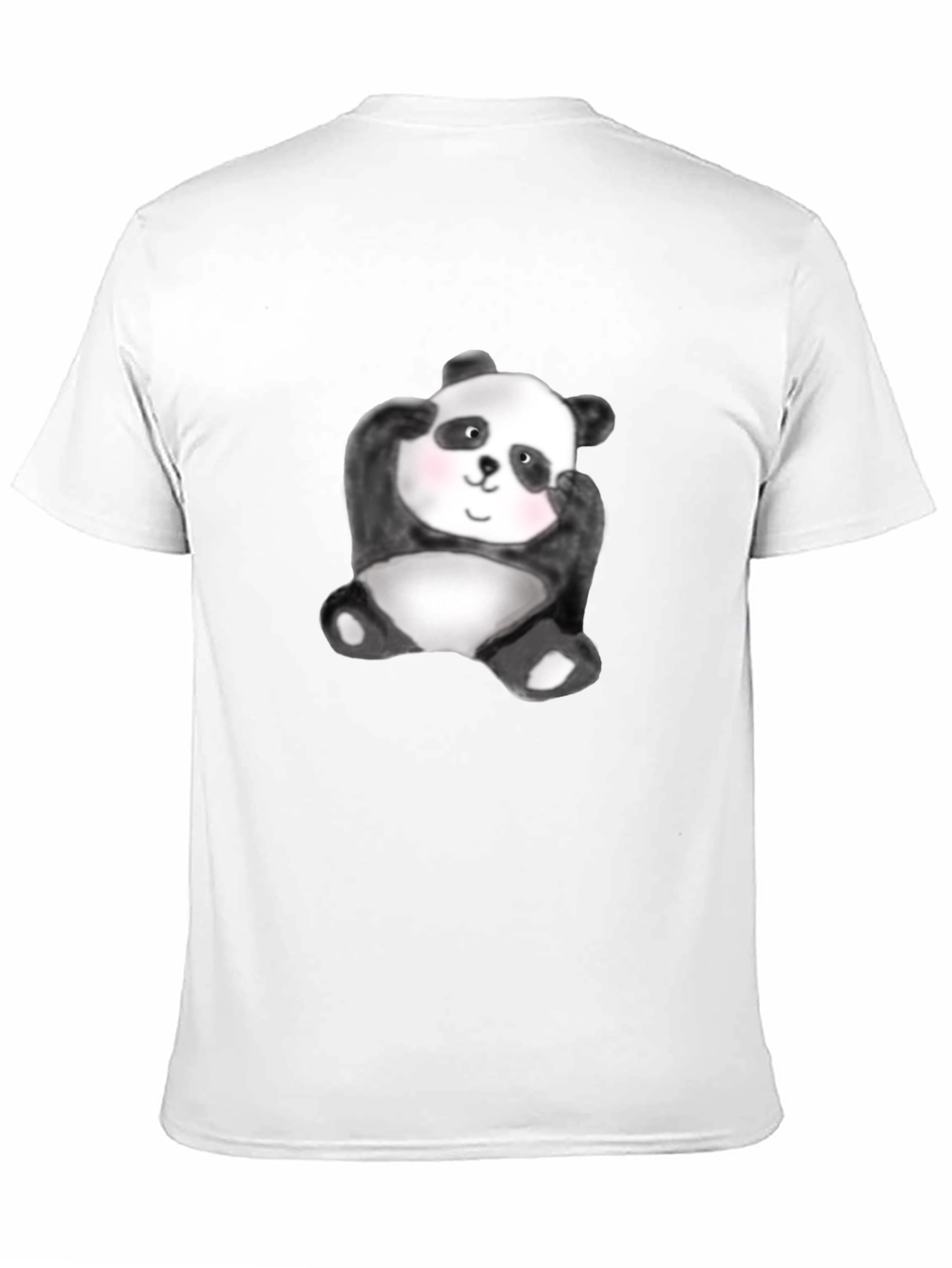 Cute Panda Graphic Tee - Black