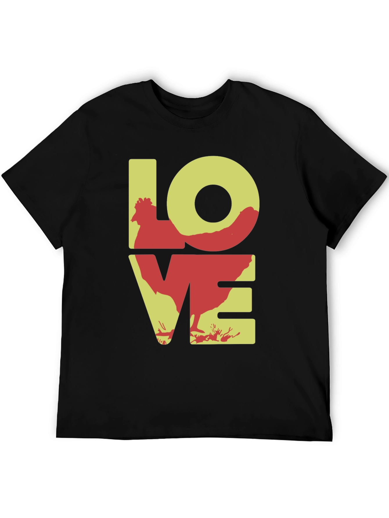 Chicken LOVE Graphic Tee - Novelty Print Shirt
