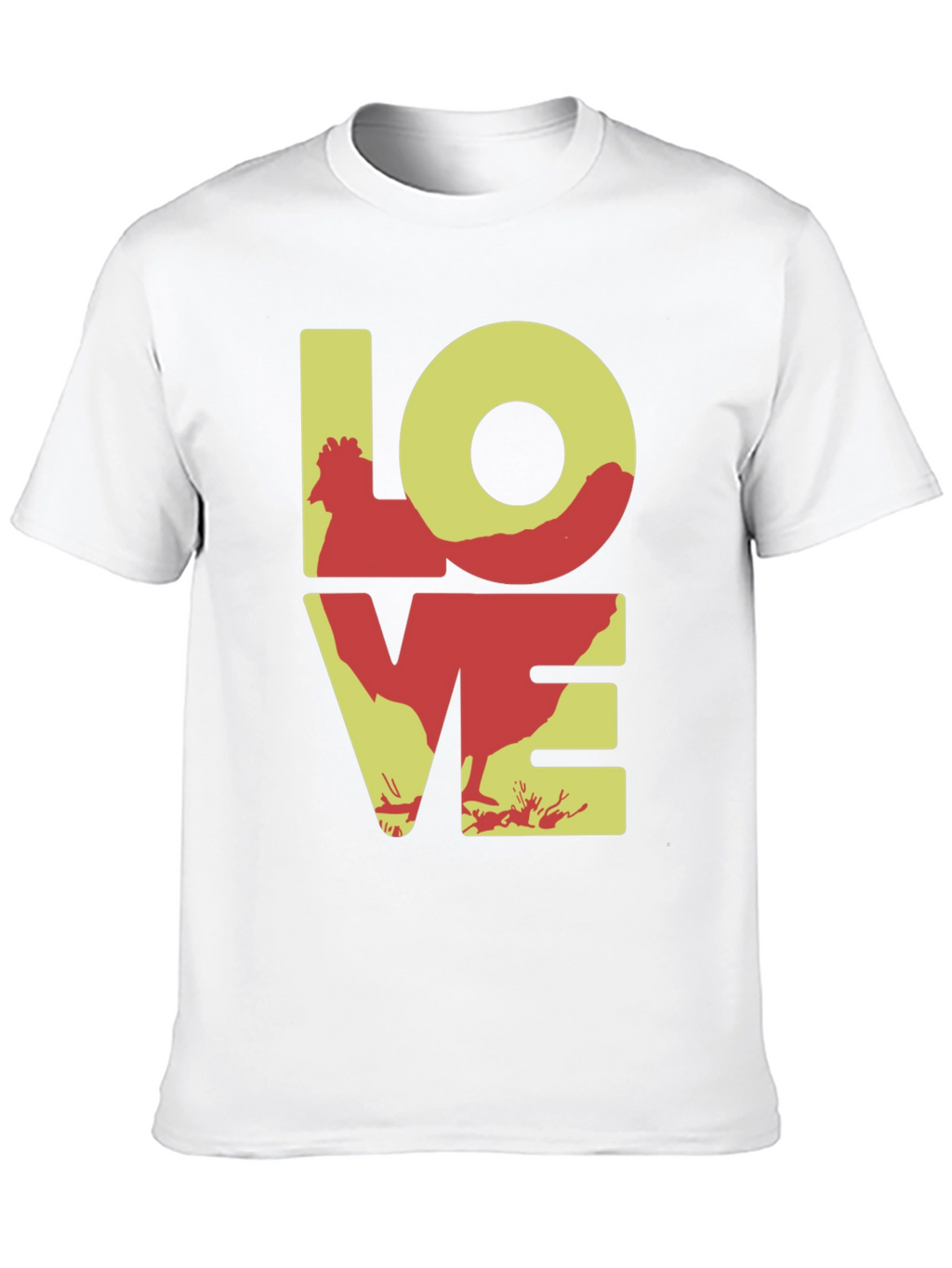 Chicken LOVE Graphic Tee - Novelty Print Shirt