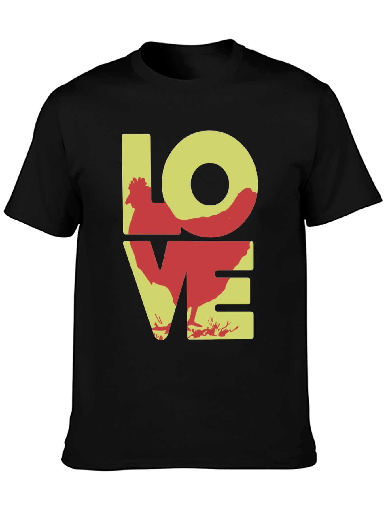 Chicken LOVE Graphic Tee - Novelty Print Shirt