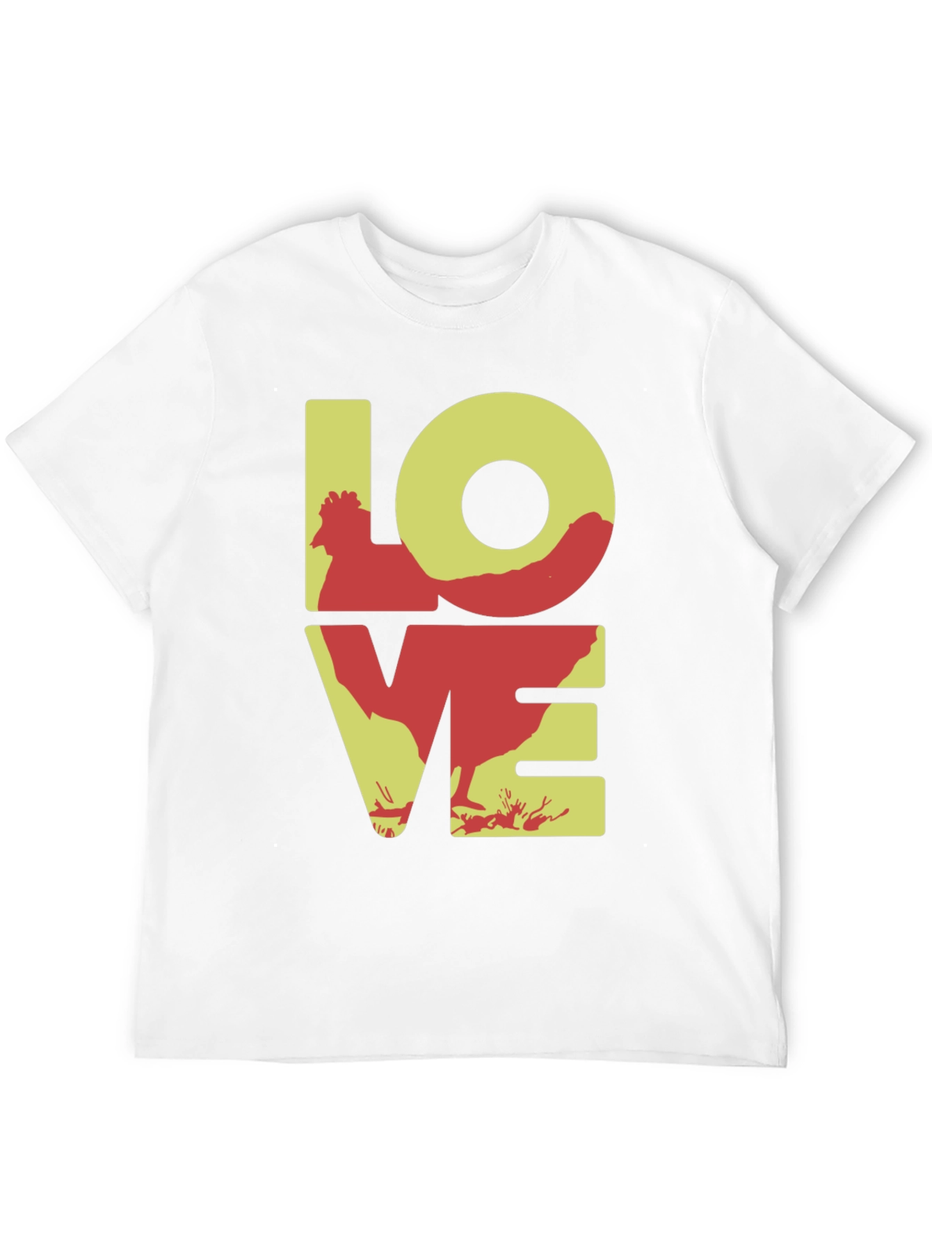 Chicken LOVE Graphic Tee - Novelty Print Shirt