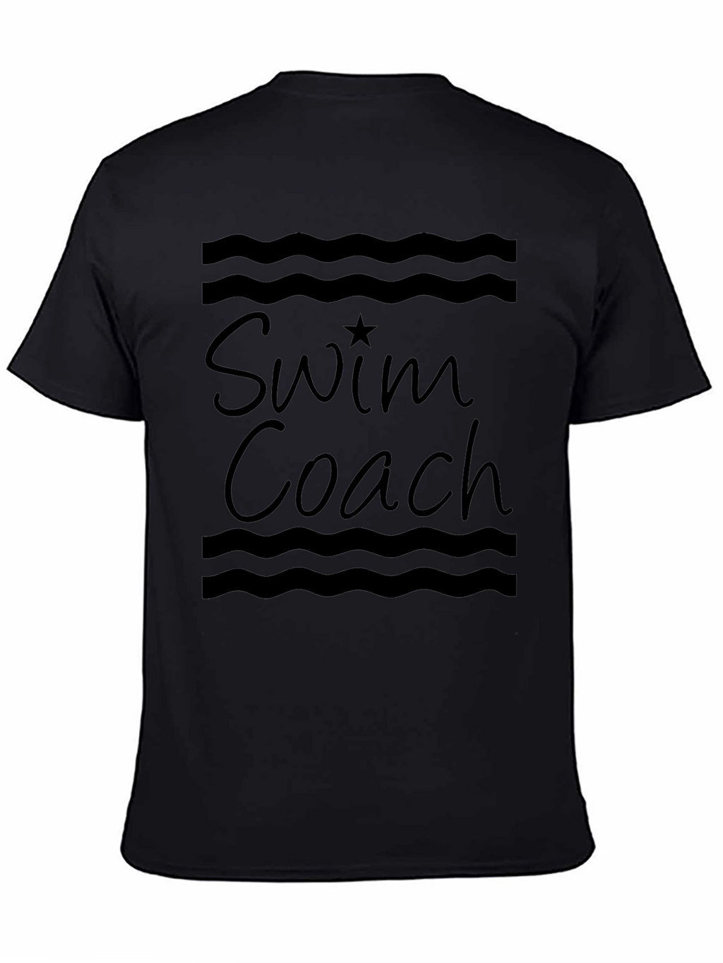 Swim Coach Graphic Tee - Comfortable Black T-Shirt