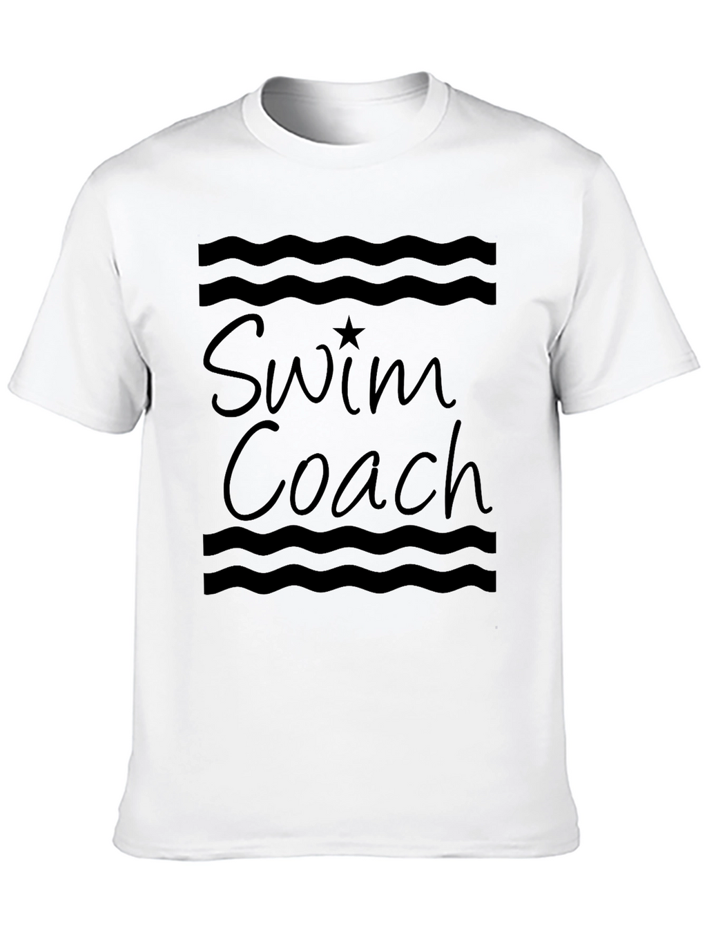 Swim Coach Graphic Tee - Comfortable Black T-Shirt