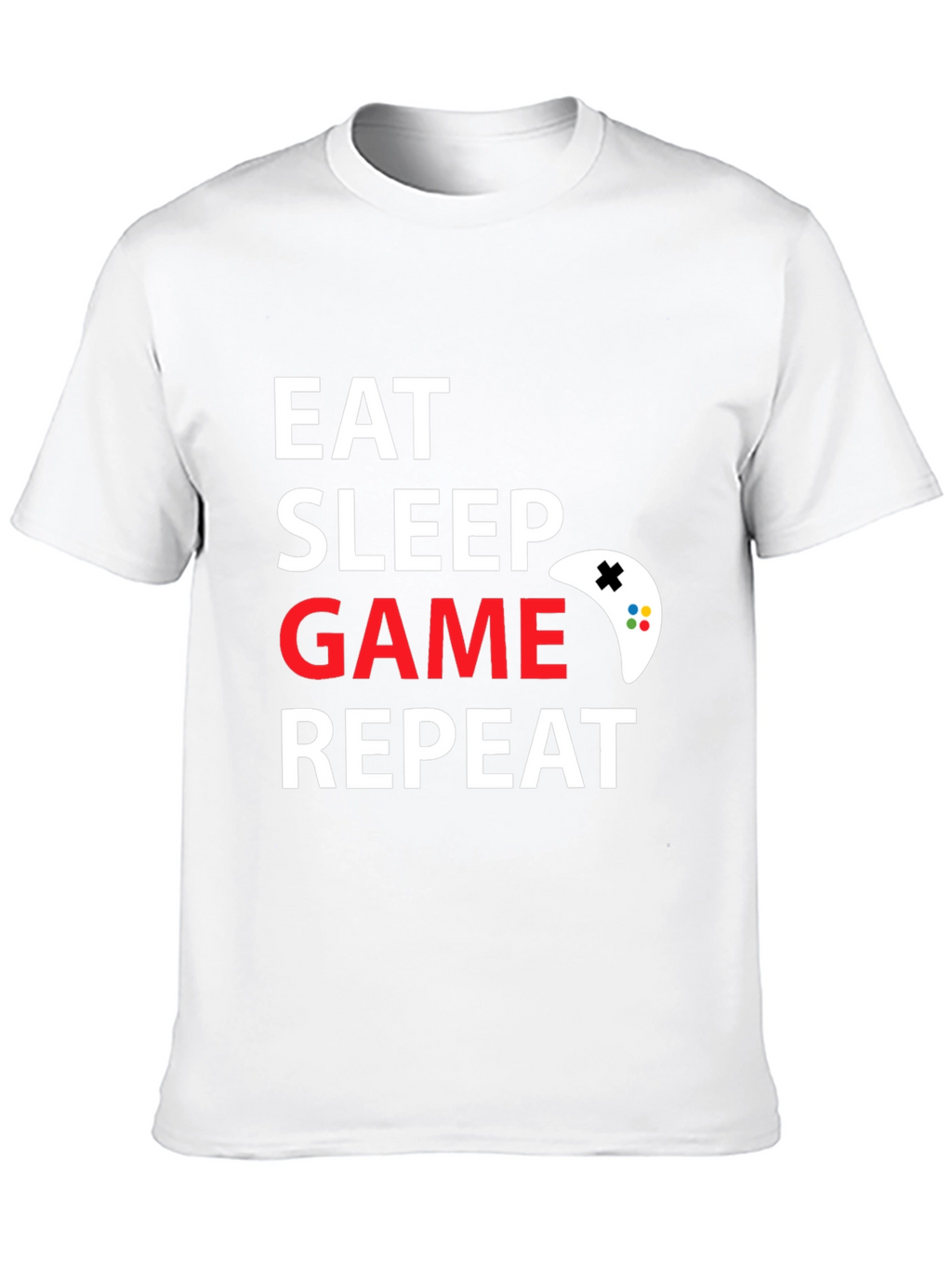 Eat Sleep Game Repeat Black T-Shirt