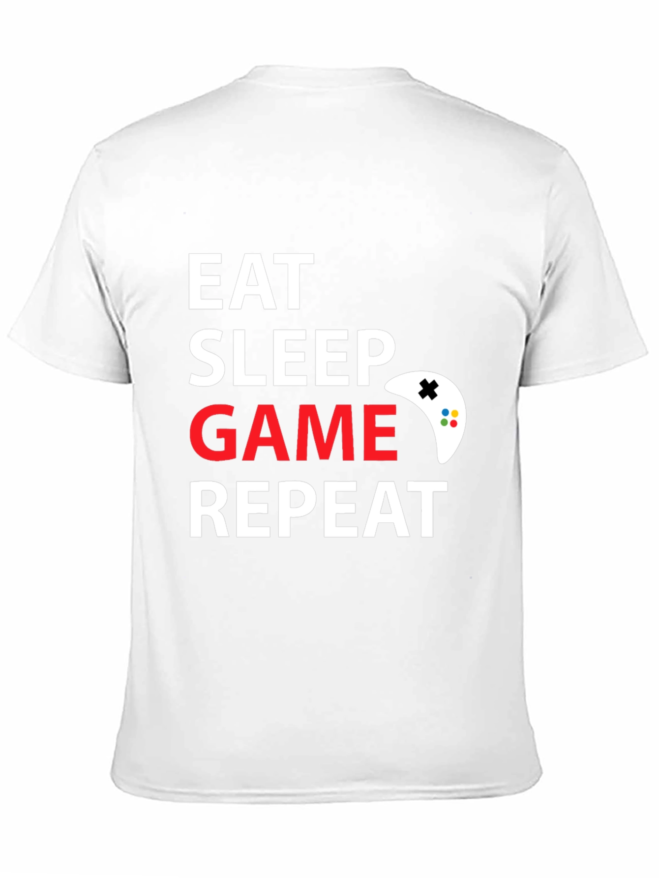 Eat Sleep Game Repeat Black T-Shirt