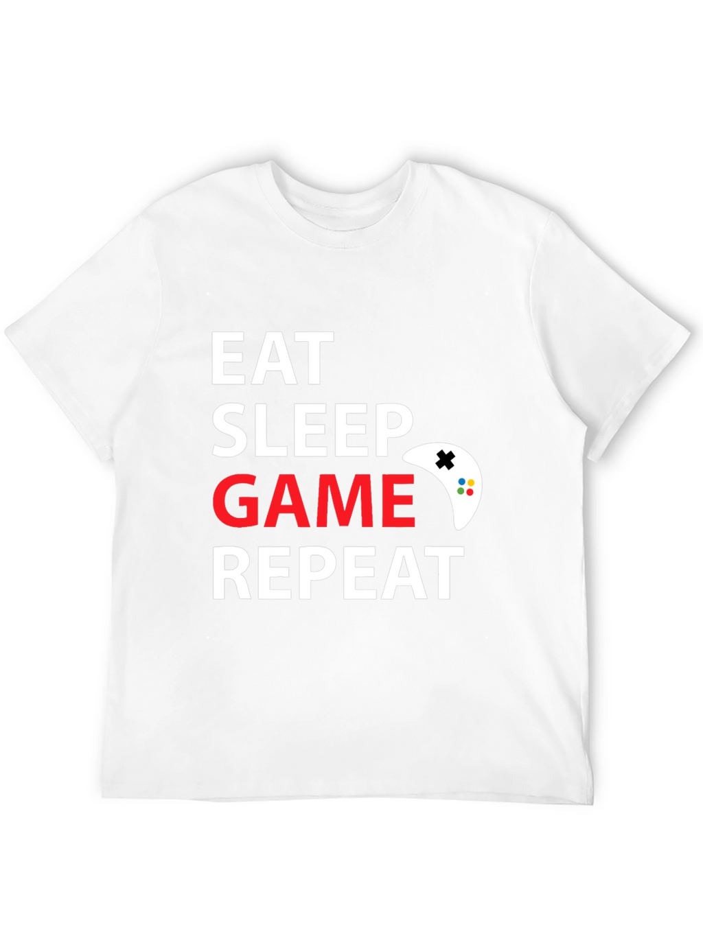 Eat Sleep Game Repeat Black T-Shirt