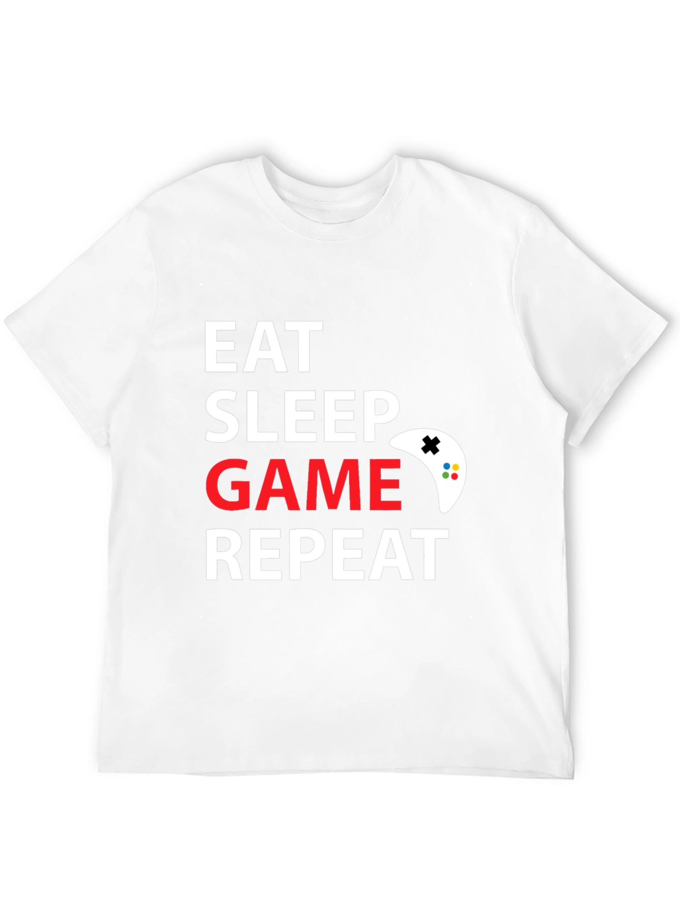 Eat Sleep Game Repeat Black T-Shirt