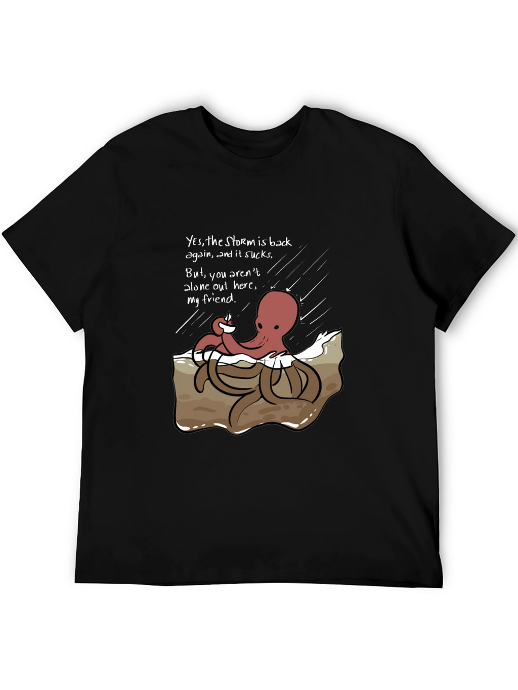 Stormy Day Octopus Graphic Tee