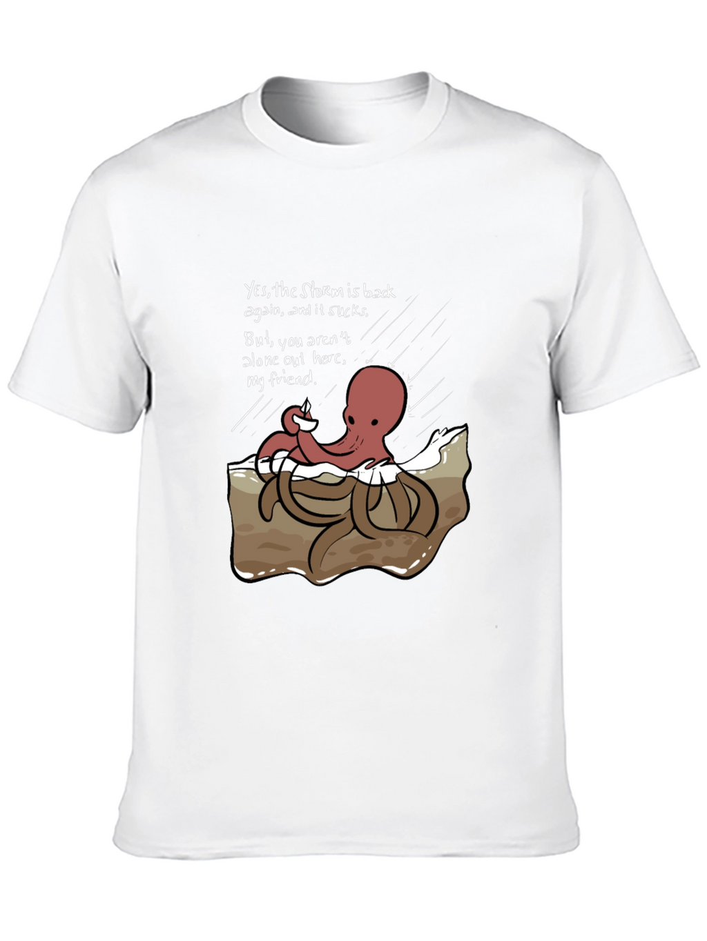 Stormy Day Octopus Graphic Tee