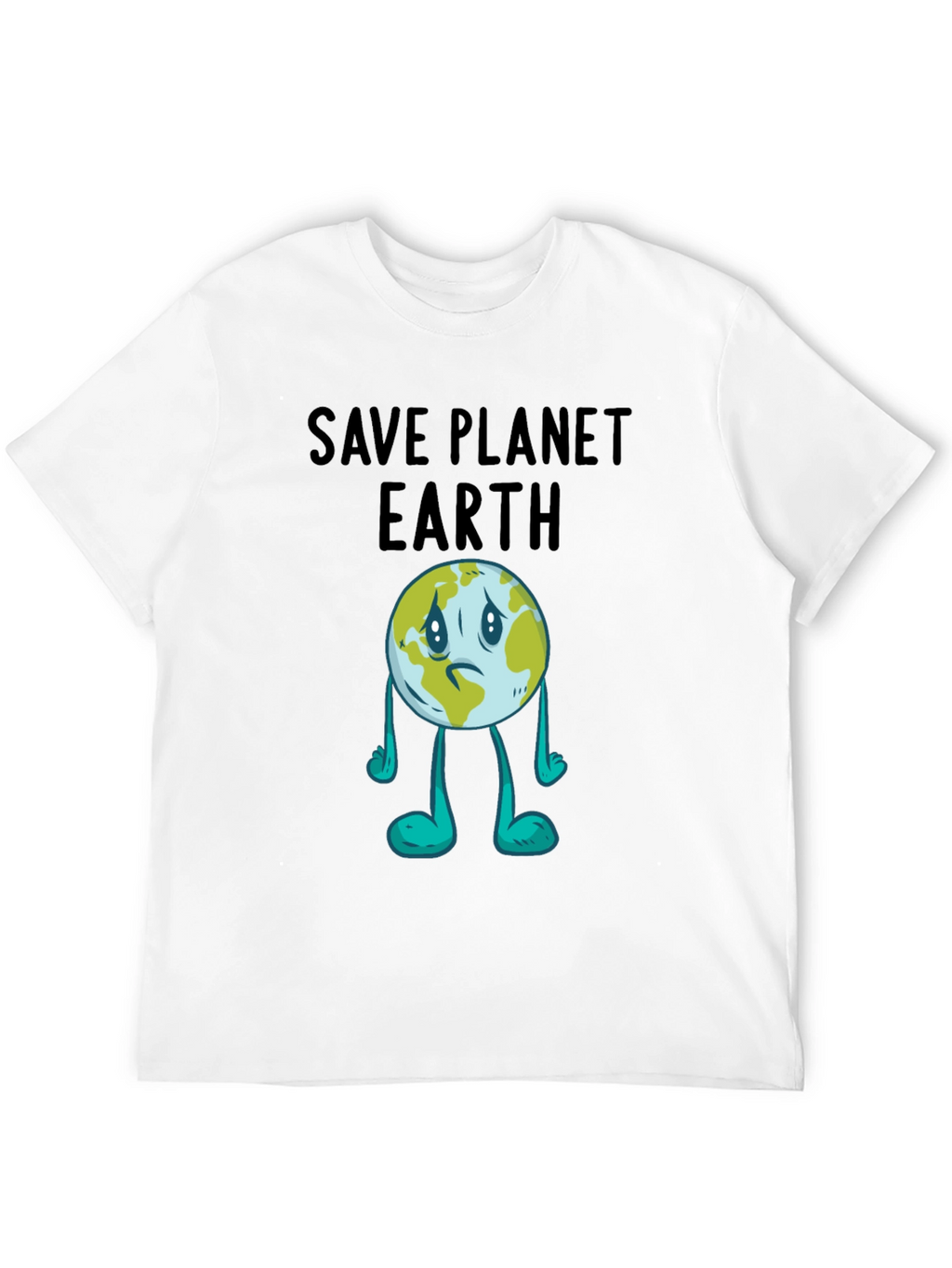 Save Planet Earth Graphic T-Shirt - Black