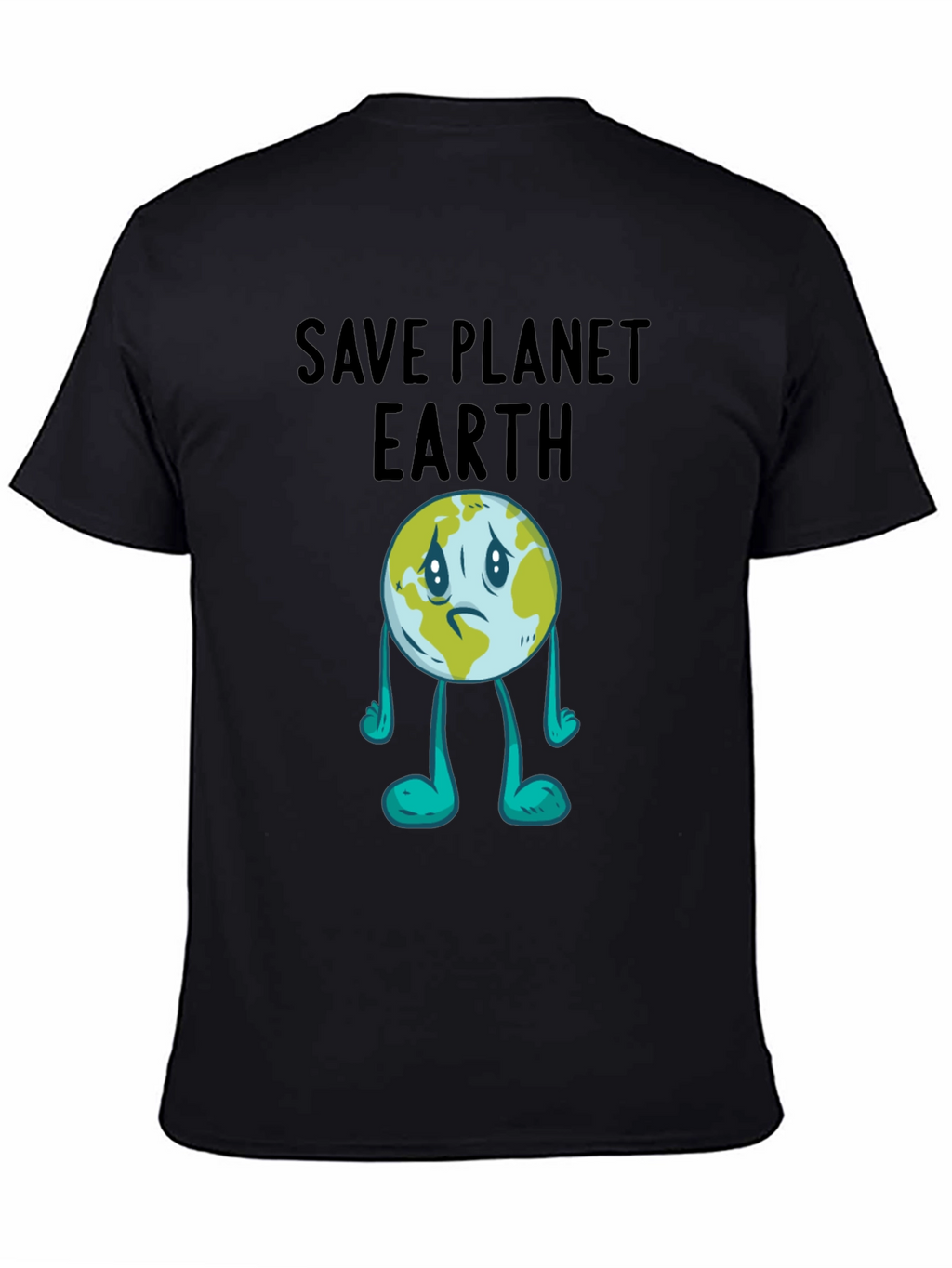 Save Planet Earth Graphic T-Shirt - Black