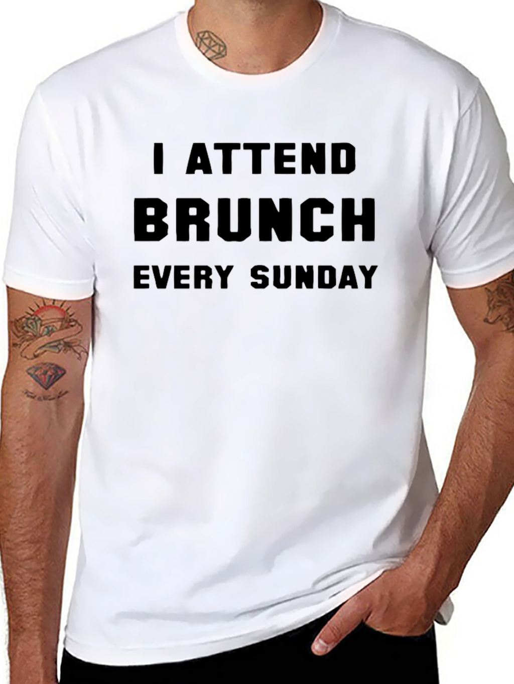 Brunch Enthusiast T-Shirt: I Attend Brunch Every Sunday
