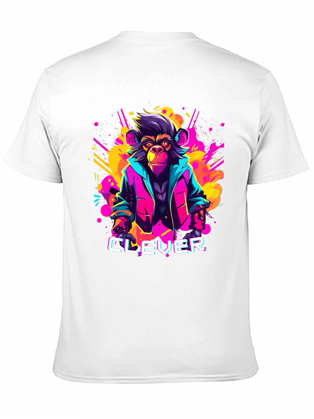 Clever Monkey Graphic Tee - Retro 80s Style