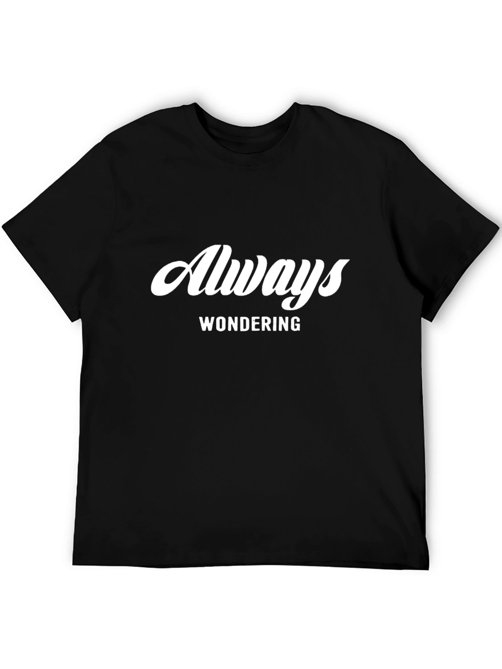 Always Wondering Black Graphic Tee
