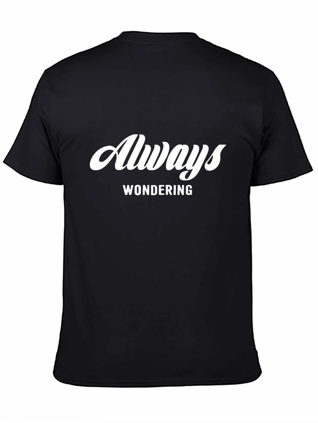 Always Wondering Black Graphic Tee