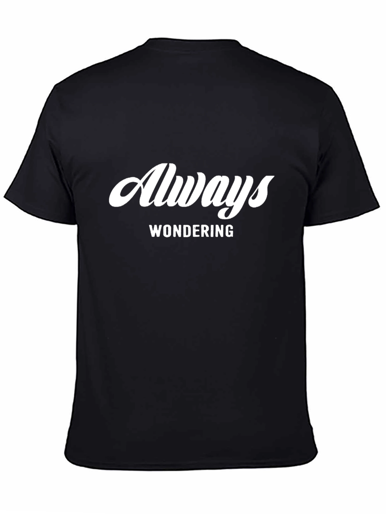 Always Wondering Black Graphic Tee