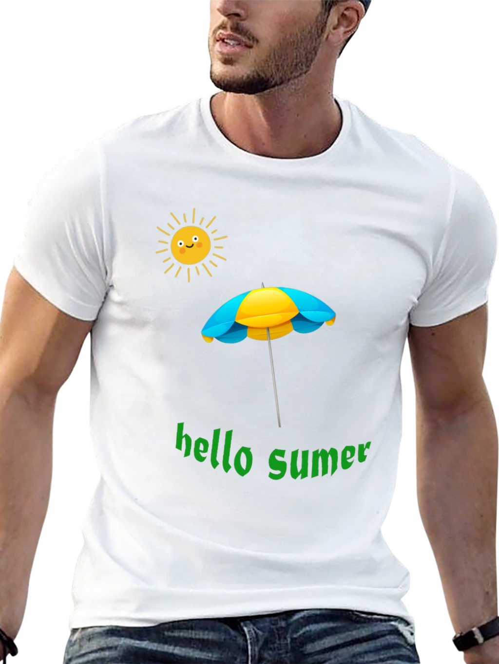 Hello Summer Graphic Tee - Beach Vibes T-Shirt