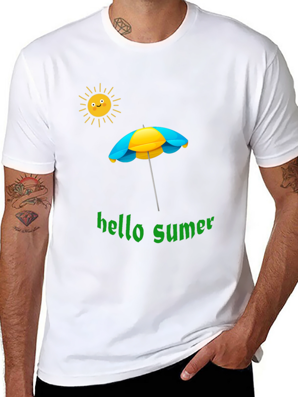 Hello Summer Graphic Tee - Beach Vibes T-Shirt