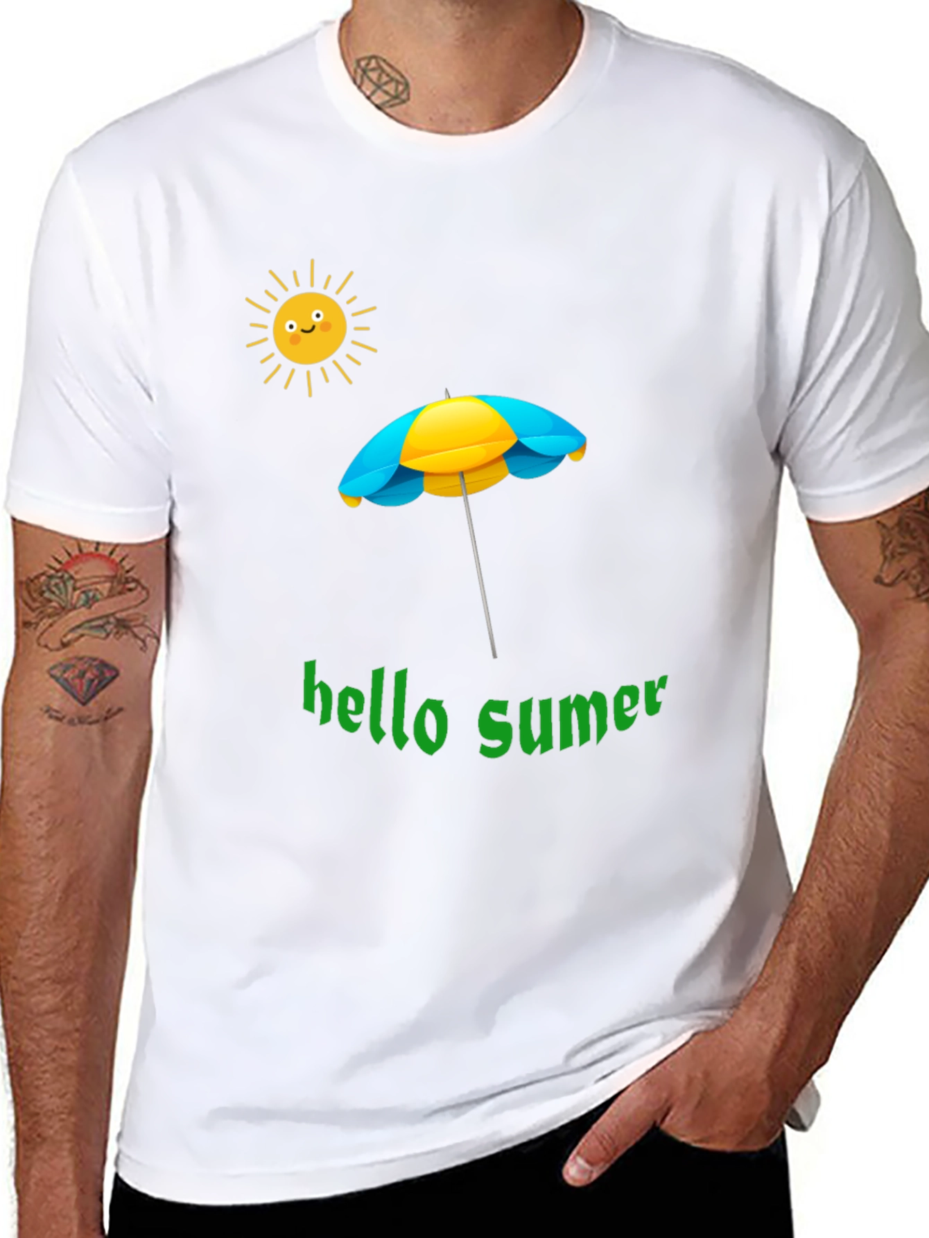 Hello Summer Graphic Tee - Beach Vibes T-Shirt