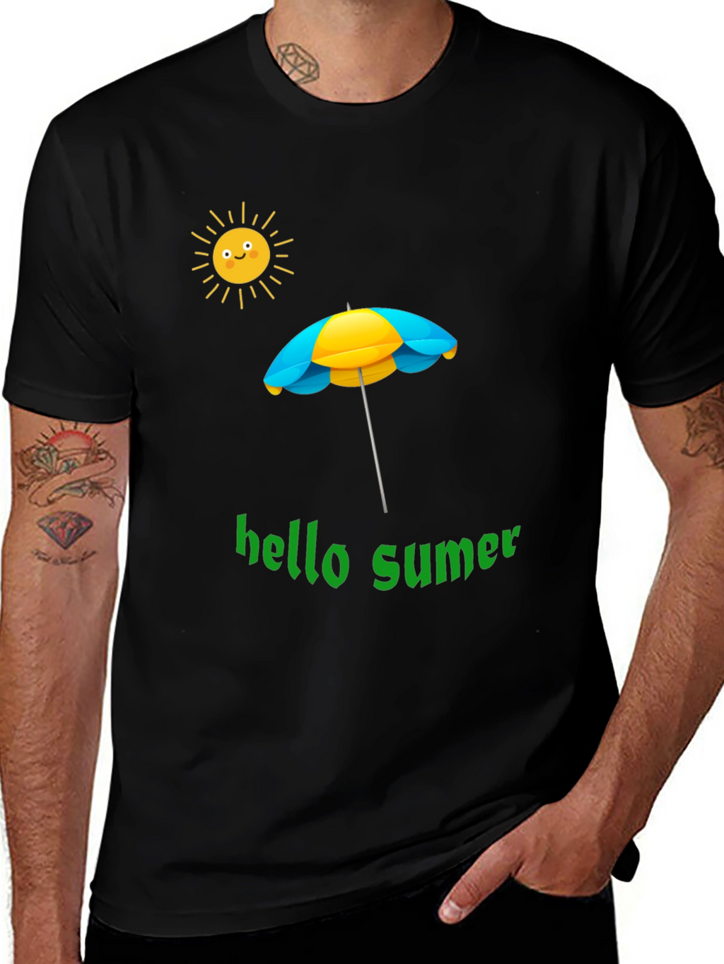 Hello Summer Graphic Tee - Beach Vibes T-Shirt